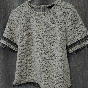 Black and white top.